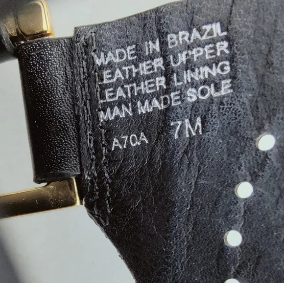 EUC Tory Burch Black Perforated Leather Logo Thong Sandals, Sz 7 - Picture 6 of 9